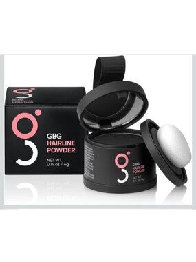 GBG Hairline Powder Black 4g Instant Root Touch-Up Hair Loss Concealer Coverage